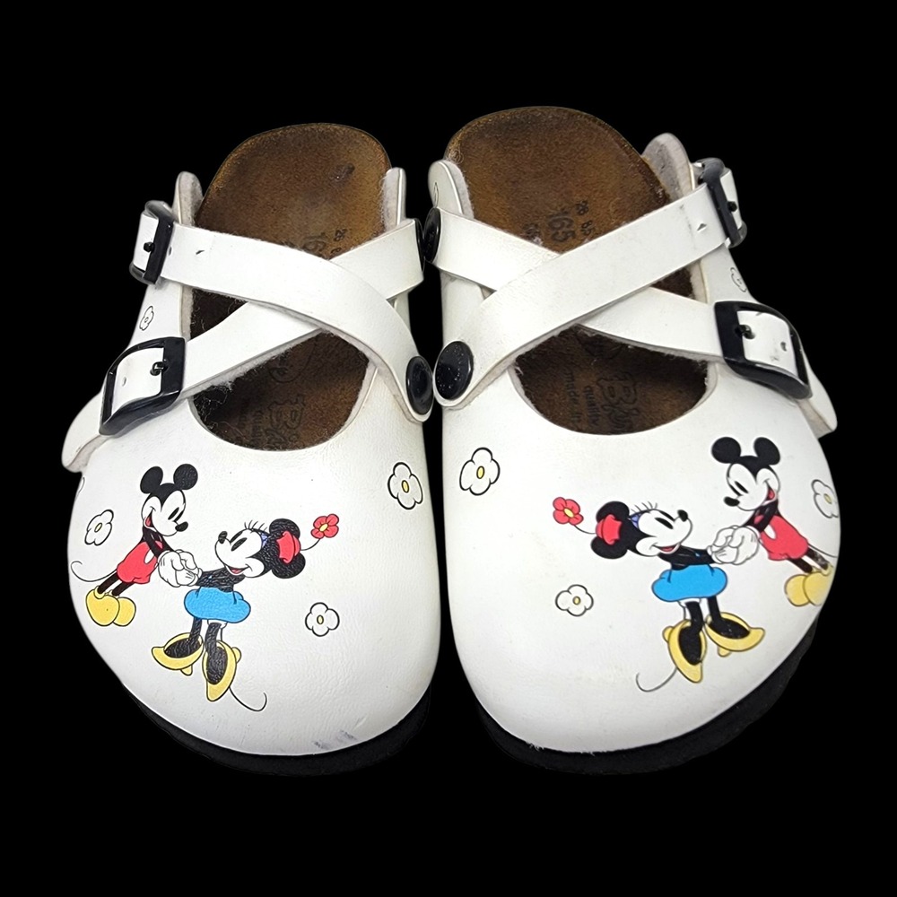 Birkenstock Disney Birkis Clogs Girls‎ Size C8 US 8 Minnie Mickey Mouse White 26